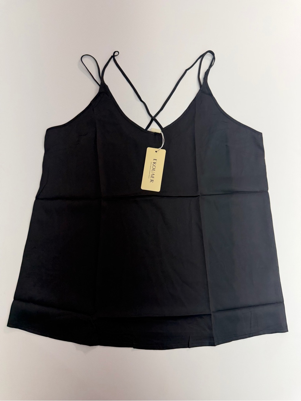 Ekouaer Cami Size S Black  spaghetti strap Top